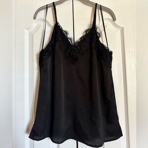 Black Cami with Lace Detail
